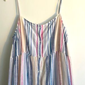 Splendid Striped Linen Maxi Dress (M)